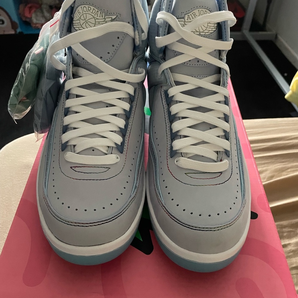 Jordan Athletic Shoes - Light Blue and White